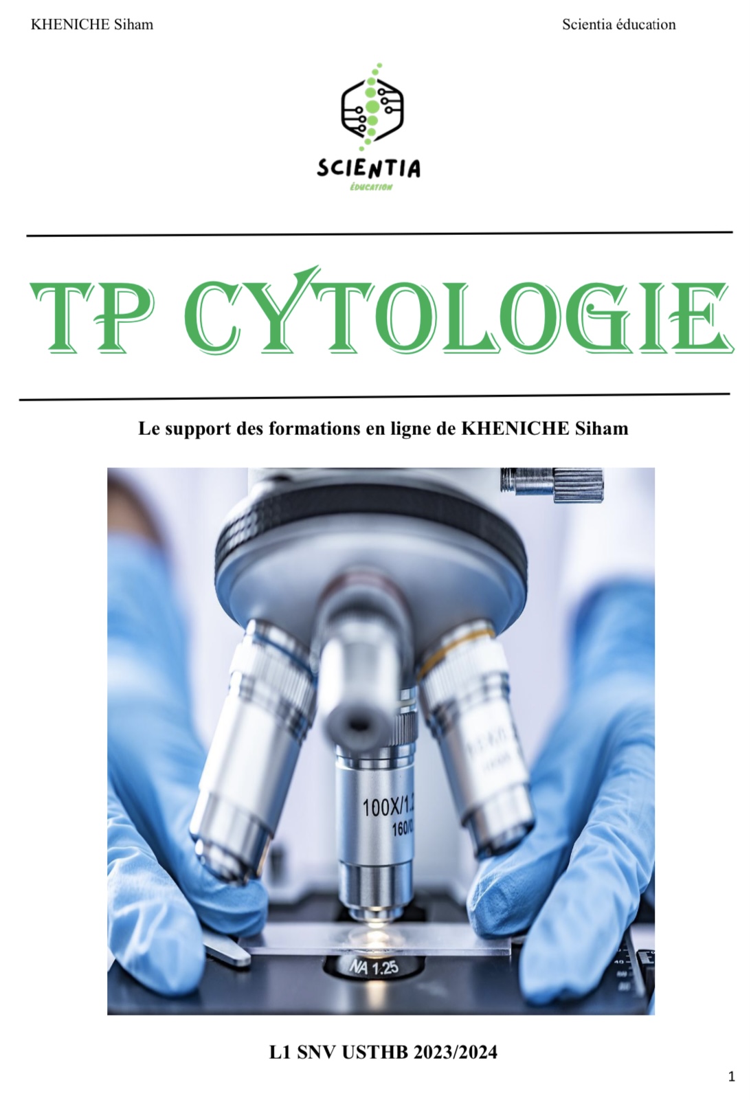 Support TP Cytologie