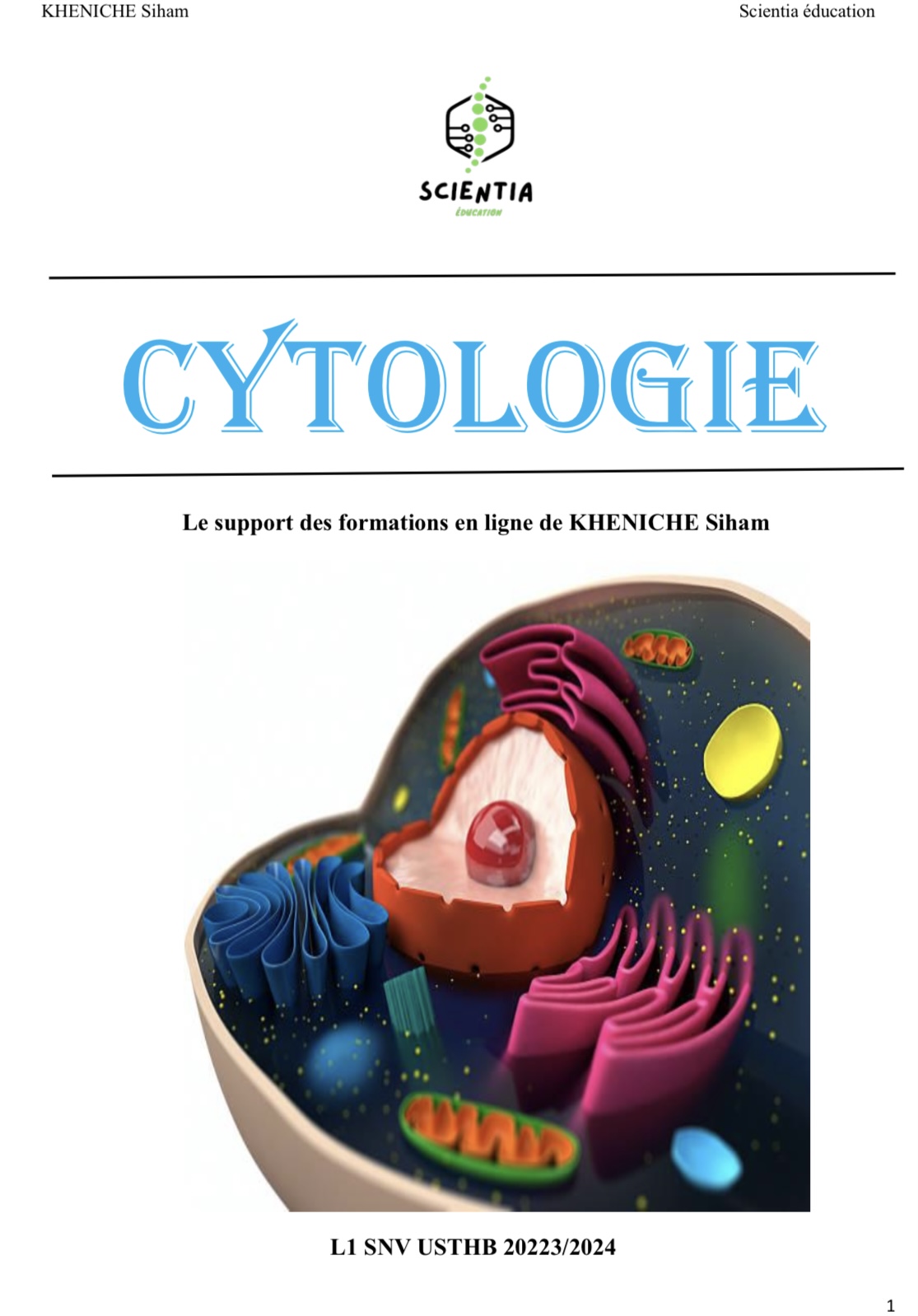 Support Biologie Cellulaire ( Cytologie)