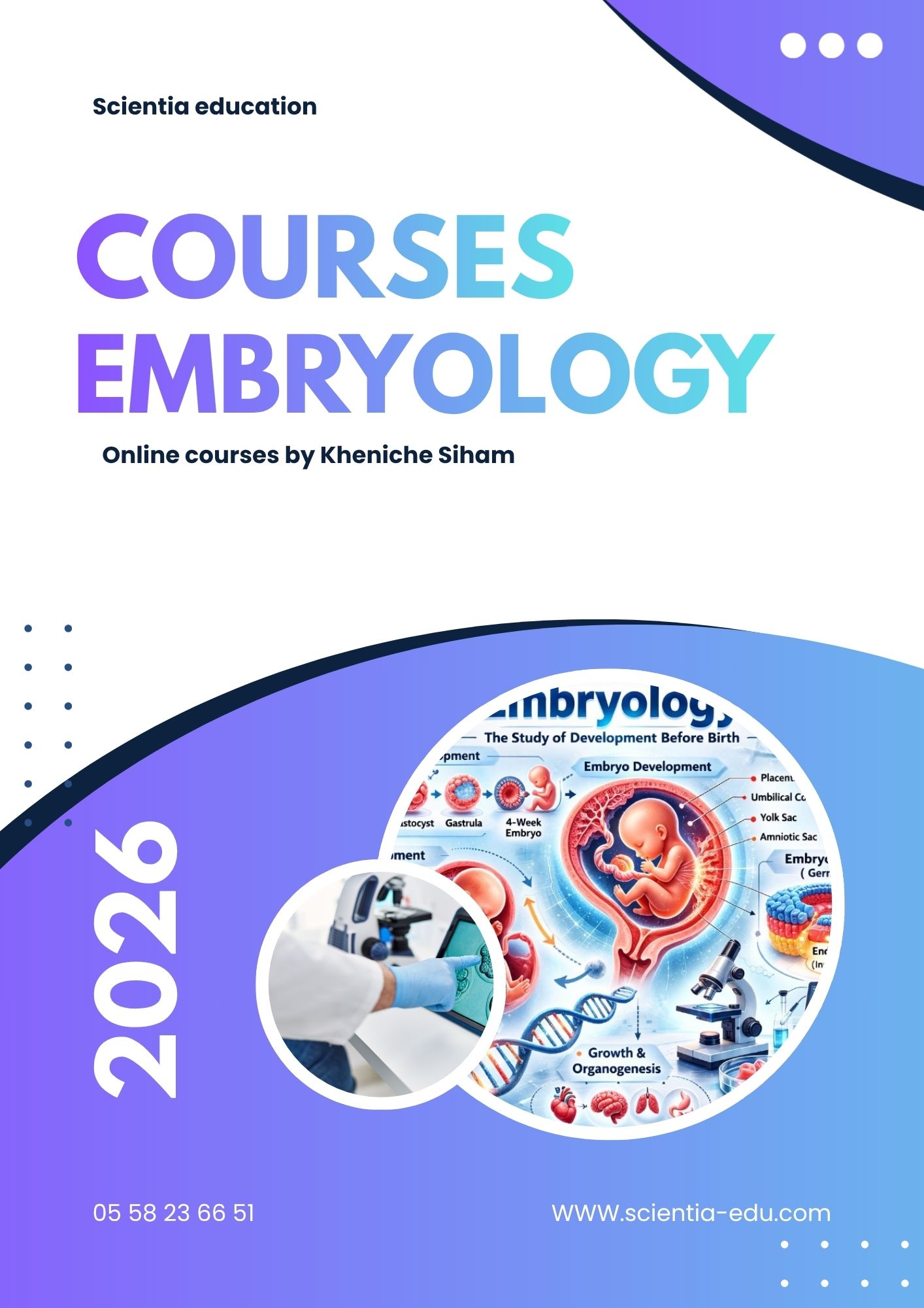 Courses animale biology (Embryologie)