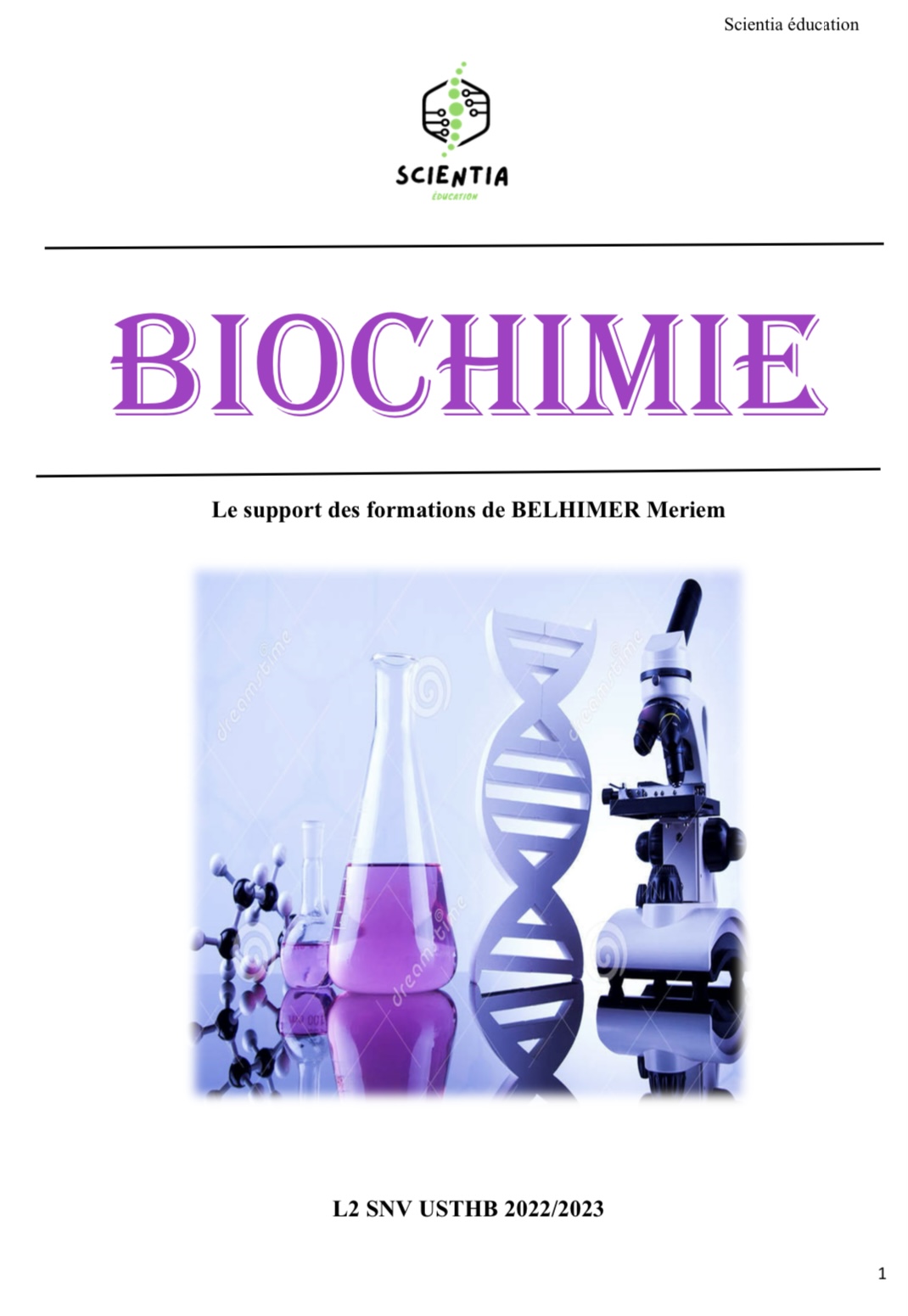 Support Biochimie